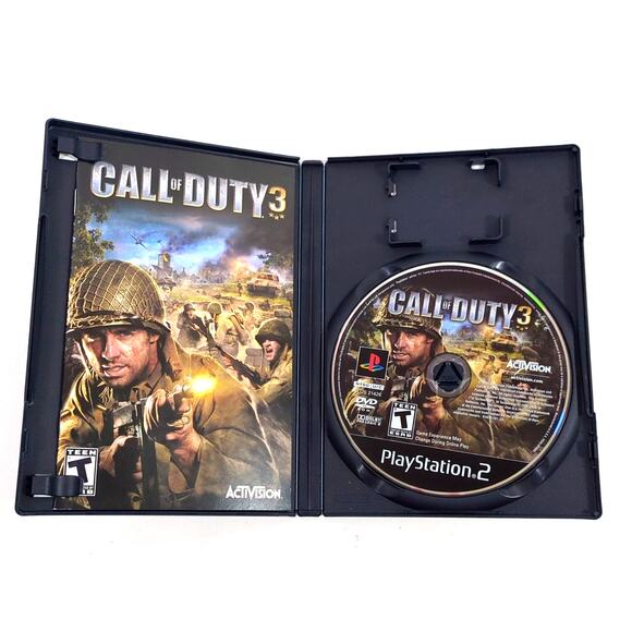 Call of Duty 3 PS2 Game Complete CIB Manual Sony PlayStation 2 WWII FPS - Picture 3 of 3